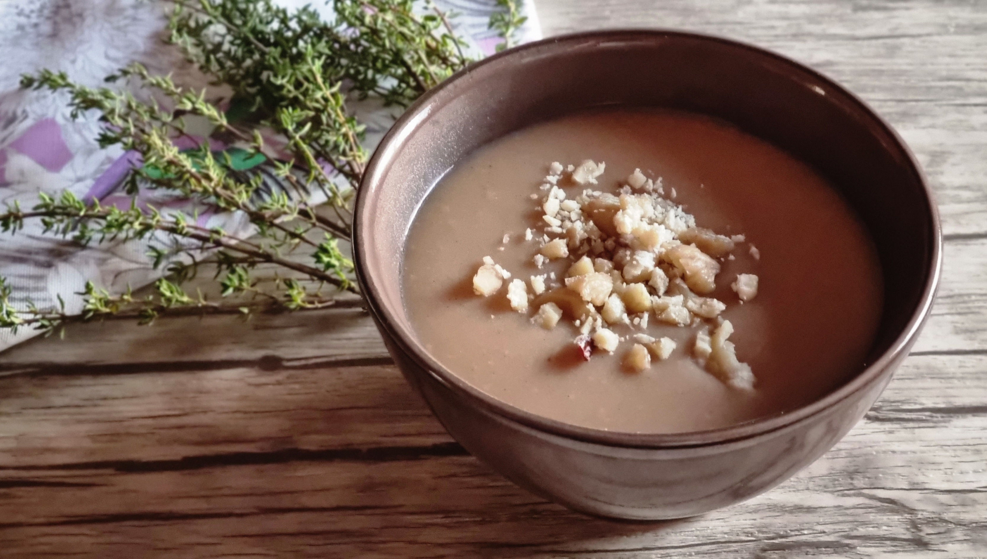 Crema con farina di castagne al profumo di timo